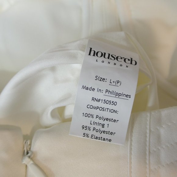 NEW House of CB London Charmaine Ivory Corset Maxi Dress size L+ #1429 - Picture 10 of 10